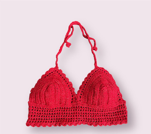 Top Tejido A Crochet Para Mujer