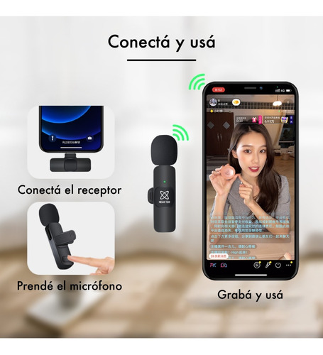 Microfono Corbatero Compatible iPhone Samsung Motorola