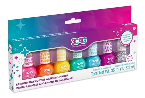 Set De Esmalte De Uñas Pack Días De La Semana