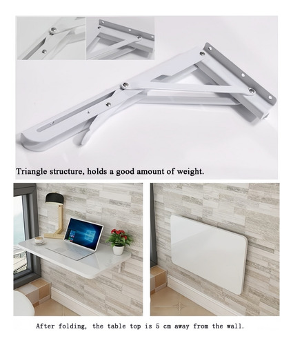 Estante Mesa Escritorio Plegable De Pared En Madera