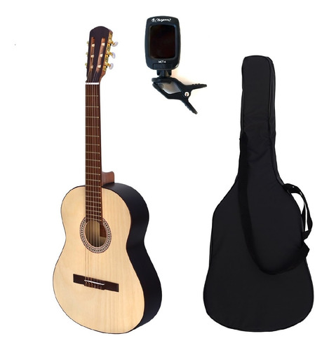 Guitarra Clasica Serrana 4/4 + Funda Acolchada + Afinador