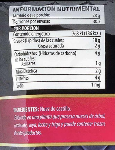 Nueces De Castilla Sin Cáscara Marca Member's Mark 850 Grams