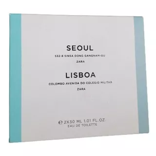 Perfumes Zara Man Seoul + Lisboa 30ml C/u Nuevo Edt