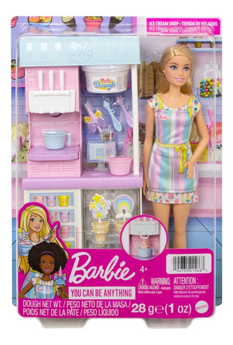 Set Muñeca Barbie Heladería Hcn46 Universo Binario