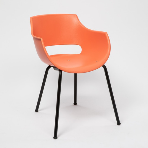 Imagen 2 de 2 de Silla De Comedor Frida Base Negra | Contado