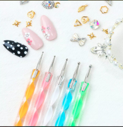 Punteros Dobles Para Decoracion De Uñas Manualidades