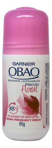 Obao Antitranspirante, Diseño Floral Frescura, 2,2 fluid