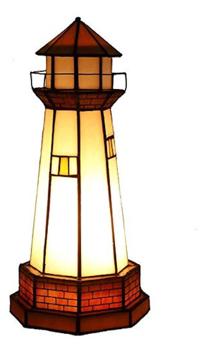 Bieye L10626 Lighthouse Tiffany Style Vitral Accent Lámpara 