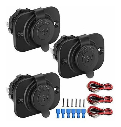 3 Pack Encendedor Del Coche Toma De 12 V Toma De Corrie...