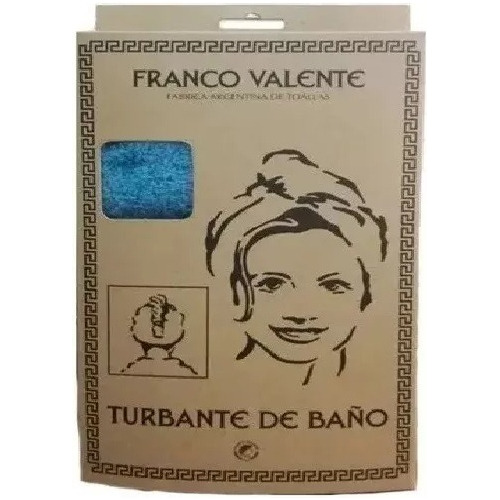 Turbante Cofia Cabello Franco Valente Toalla 100% Algodón 