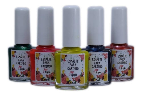 Esmalte De Unhas Para Carimbo Apipila - Vermelho Metal