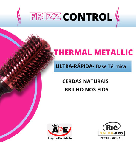 Kit 2 Escovas Profissionais Javali Frizz Control Rie Salon