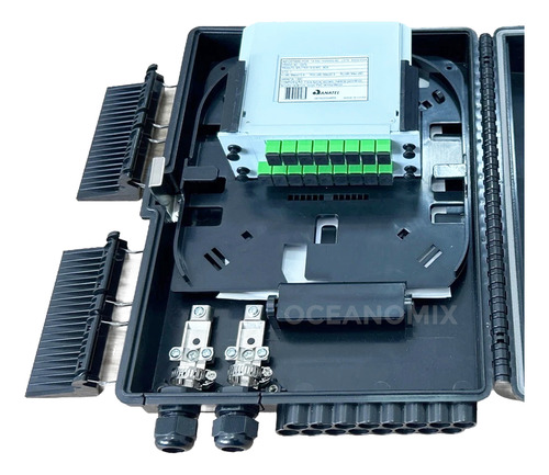 10x Cto Completa Com Splitter Box 1x16 Apc Homologada Anatel