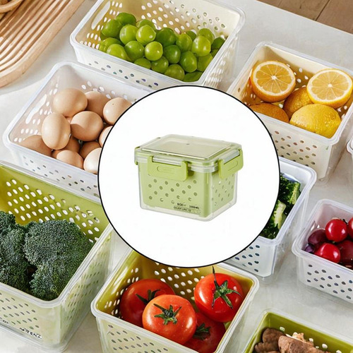 Recipiente De Frutas Para Geladeira Hermético Para 12,5 X 9