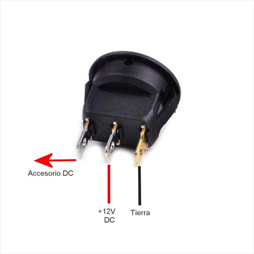 2 X Switch Interruptor Tipo Rocker On/off 21mm, 12v Dc, 20a