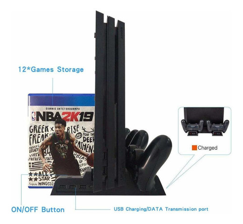 Soporte Vertical Ventilador De Refrigeración Para Ps4 Delgad