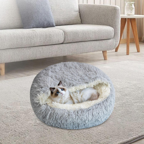 . Cama Para Gatos Con Funda, Felpa, Cálida, 40 Centímetros