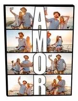 Comprar Cuadro Collage Fotos 30x40 Personalizado En Bastidor Macizo