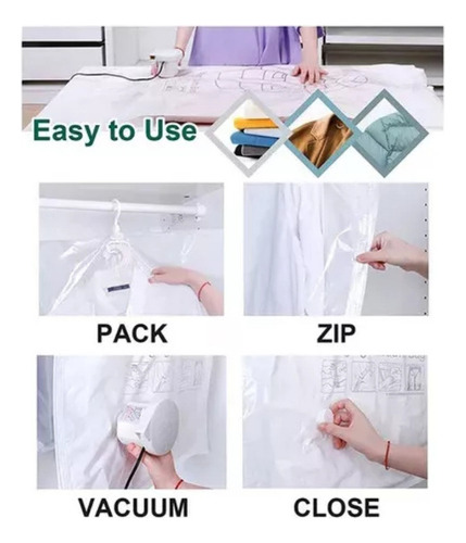 Bx Bolsas De Almacenamiento De Ropa Para Colgar Al Vacío, 6