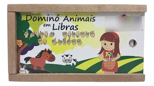 Jogo Educativo Pedagógico Infantil Dominó De Animais 28 Peças Carimbras :  : Bebês