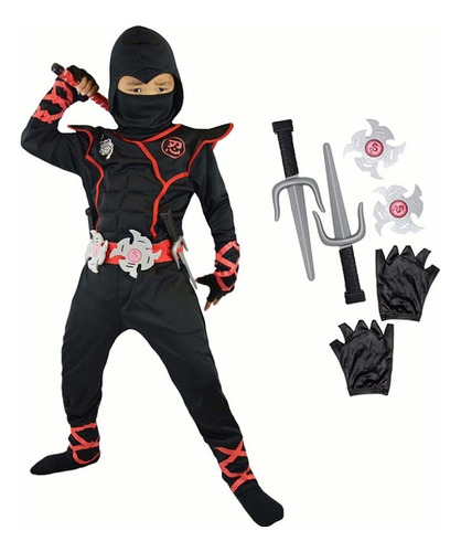 Disfraz Infantil De Ninja For Niño Con Dagas Y Estrella