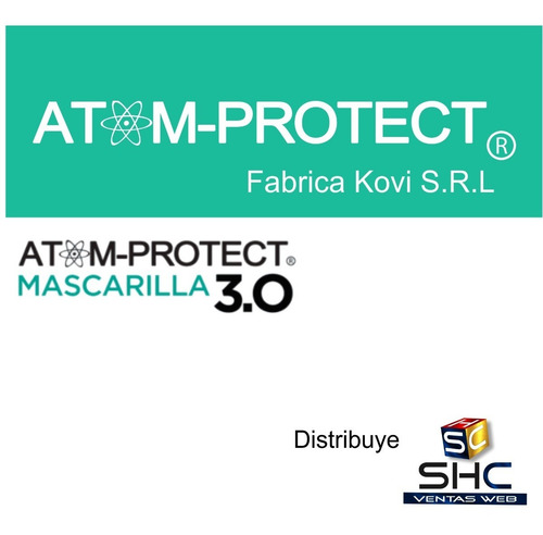 Tapaboca Atom Protect -barbijo Uso Social 100% Original X 6
