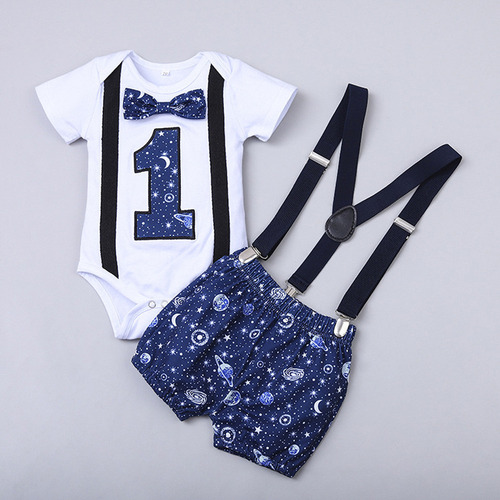 Trajes Cortos Con Tirantes For Cumpleaños De Un Año For Ni