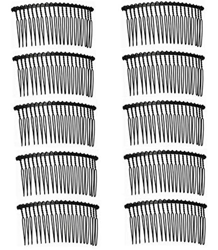 Lovef 10pcs 20 Dientes Twist Magic Hair Comb Pin Pin Accesor