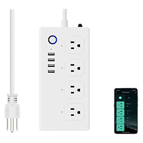 Smart Surge Protector Power Strip: Enchufes Wifi Funcio...