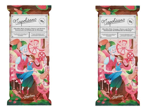 Kit 02 Barras Chocolate Napolitano 70g - Neugebauer