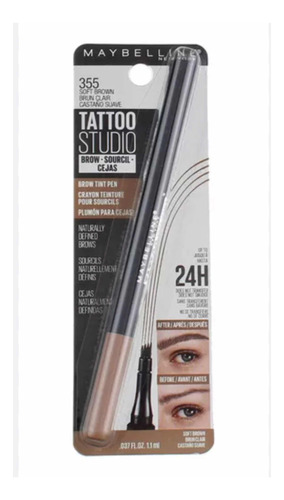 Lápiz De Tinta Para Cejas Maybelline Tattoo Studio 24h -usa-