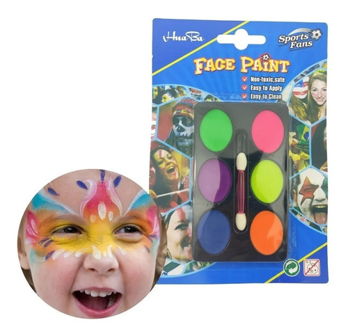 Maquillaje Artístico Neon Fluo Face Paint X 6 Colores