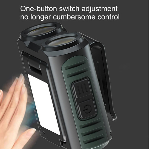Linterna Frontal Led Recargable Usb Mini Cap Clip Para Acamp