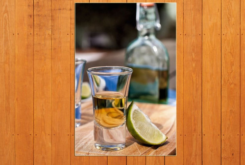 Cuadro 50x75cm Tequila Shot Trago Bar Drinks Deco M23
