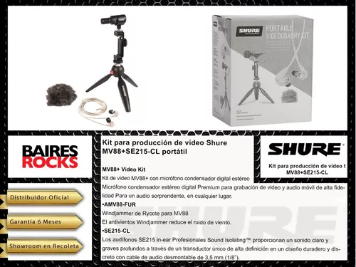 Kit de vídeo MV88+ de Shure con micrófono condensador digital