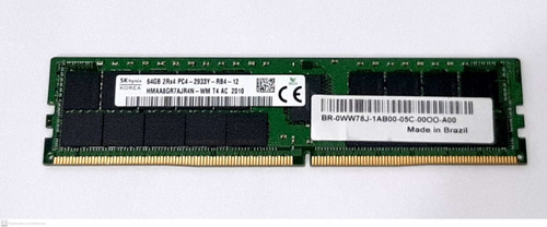 Memória 64 Gb 2rx4 Pc4 2933y-rb4-12 Registrada P/ Servidores