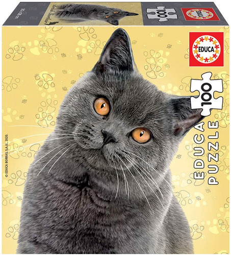 Puzzle 100 Piezas Gato Britanico Rompecabezas Gatito Educa ®