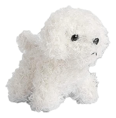 Perrito Poodle Peluche 10 Cm Blanco Labradoodle Con Llavero