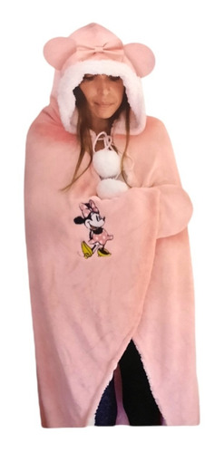 Manta Corderito Super Cozy Con Capucha Disney Orig Piñata