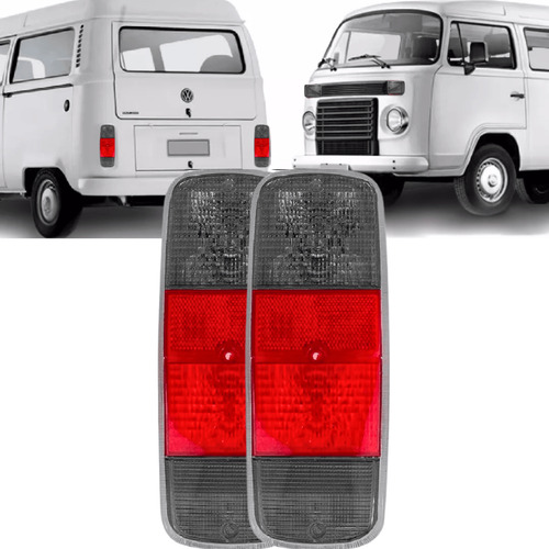 Jogo Lente Lanterna Traseira Pisca Seta Kombi 76 A 2014 Fumê