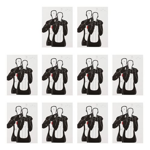 Papel Para Practicar Tiro Al Blanco, 10 Unidades, Objetivos