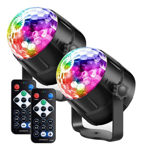 Luz De Discoteca, 7 Colores Activados Por Sonido Con Control