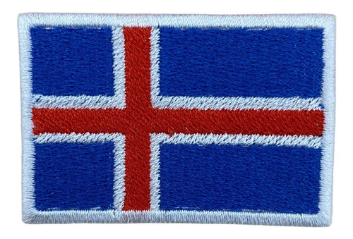 Parche Bordado Bandera  Islandia - Para Mochila - Campera