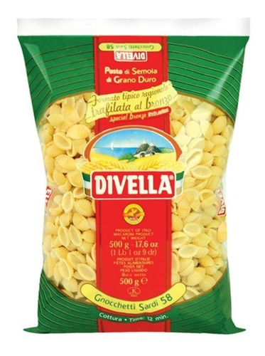 Fideos Divella Gnocchetti Sardi Al Bronzo 500g 100% Italiano