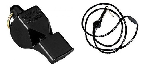 Vv Silbato Fox 40 Clasico Classic Negro Con Cordon