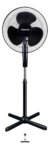 Ventilador De Pie De 16 Pulgadas Y 3 Velocidades Negro 2pz Cantidad De Aspas 4 Aspas Negras Diámetro 16 Frecuencia 50 Material De Las Aspas Plástico