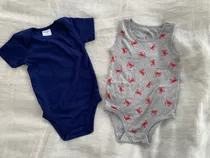 Comprar Pack Set 2 Body Bebé 24 Meses Carters Y Laura Ashley Uno Gris Y Rojo Y Otro Azul Marino 24 Meses (ambos) Uno Estampado Y Uno Liso