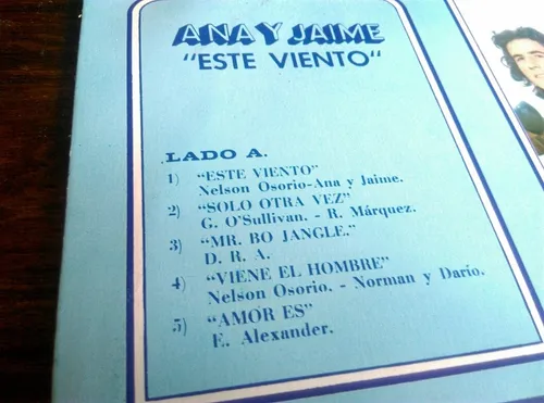 Vinilo Ana Y Jaime -este Viento. Ljp (Usado)