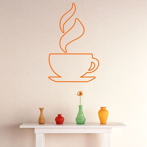 Adesivo Decorativo De Parede Cozinha Café Coffe Pia Armário