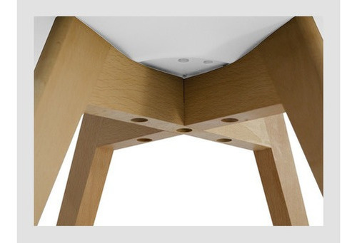 Imagen 4 de 13 de Set X 6 Sillas Eames Tulip De Comedor Almohadón Patas Madera